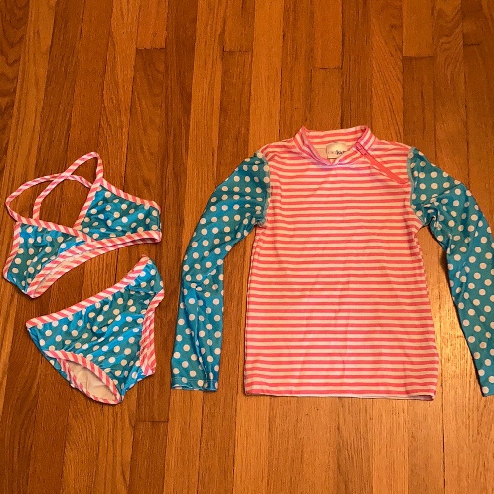 New! CWD Kids Bikini & Rash Guard - size 8